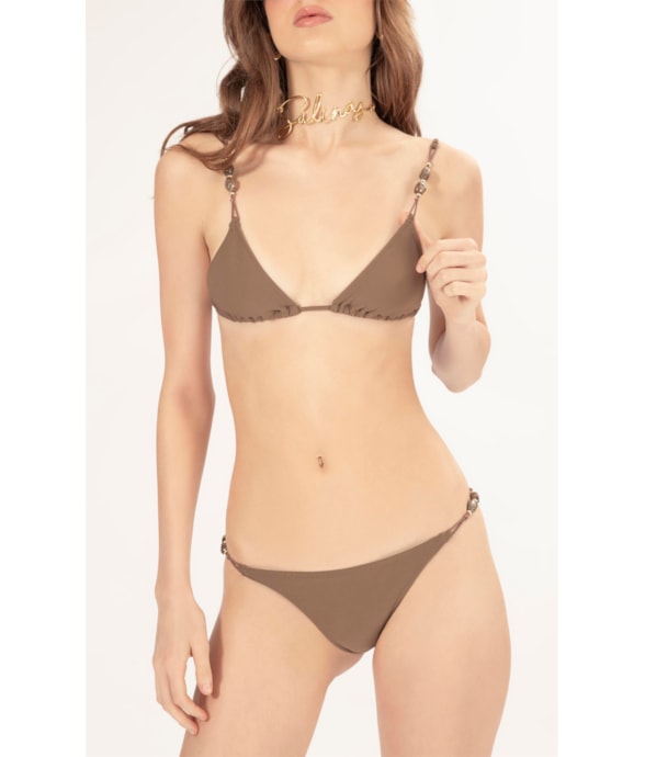 Top Cortininha Crepe Ocean Tabaco
