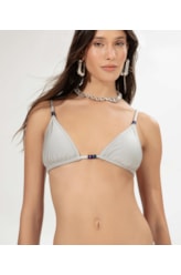 Top Cortininha Crystals By Swarovski Lumier Cinza Claro