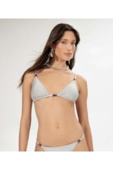 Top Cortininha Crystals By Swarovski Lumier Cinza Claro
