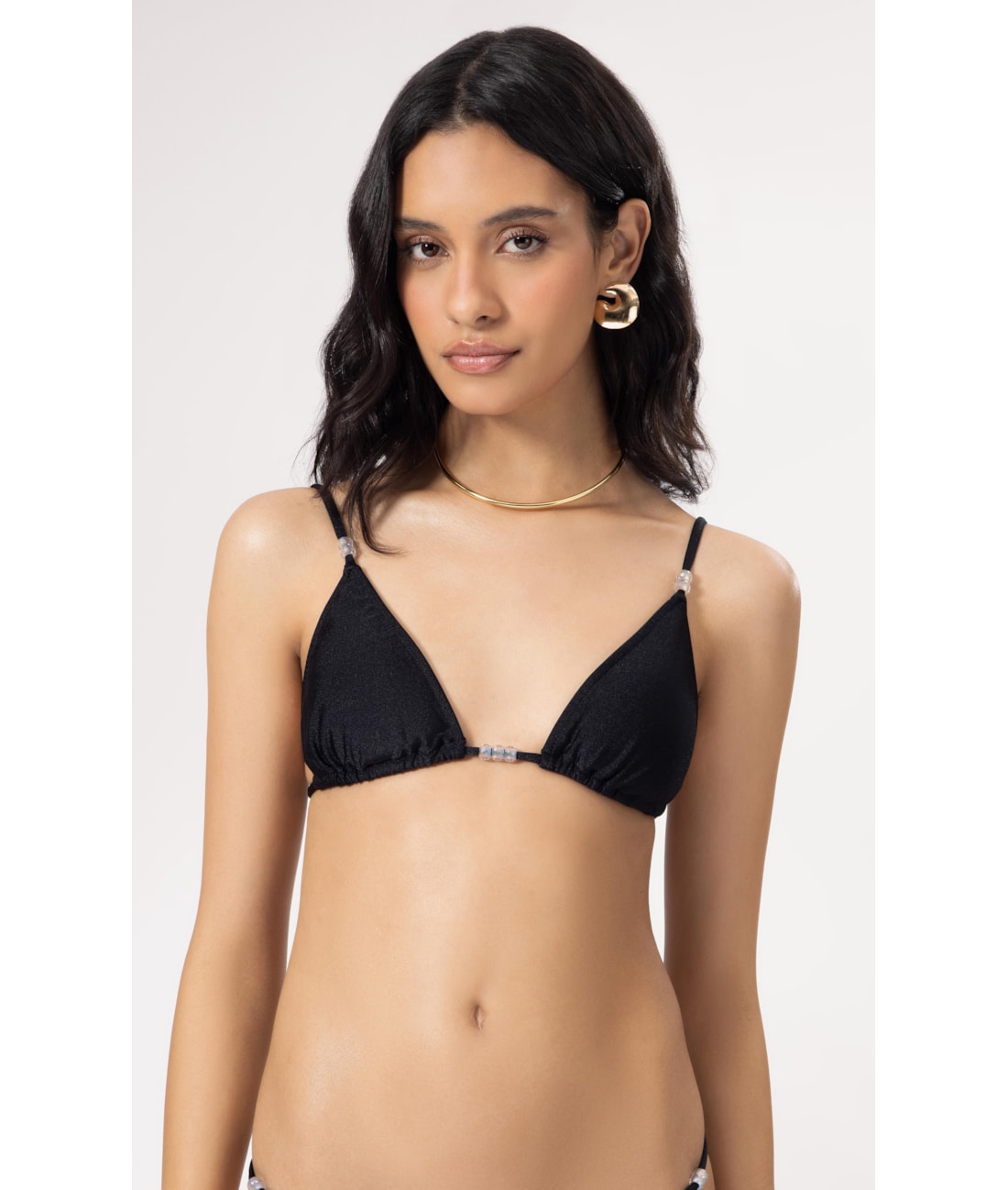Top Cortininha Crystals By Swarovski Lumier Preto