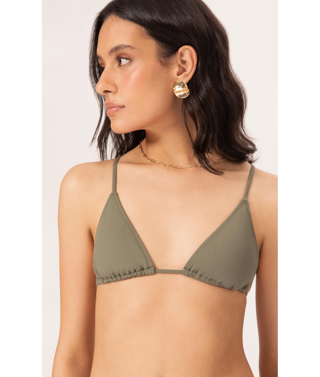 Top Cortininha Detalhe Costas Air Sense Verde Militar