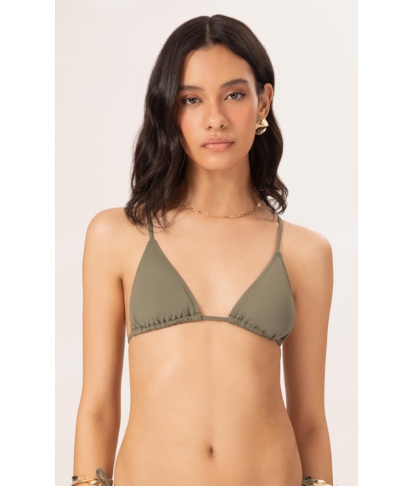 Top Cortininha Detalhe Costas Air Sense Verde Militar