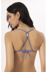 Top Cortininha Detalhe Costas Bobby Azul Pervante