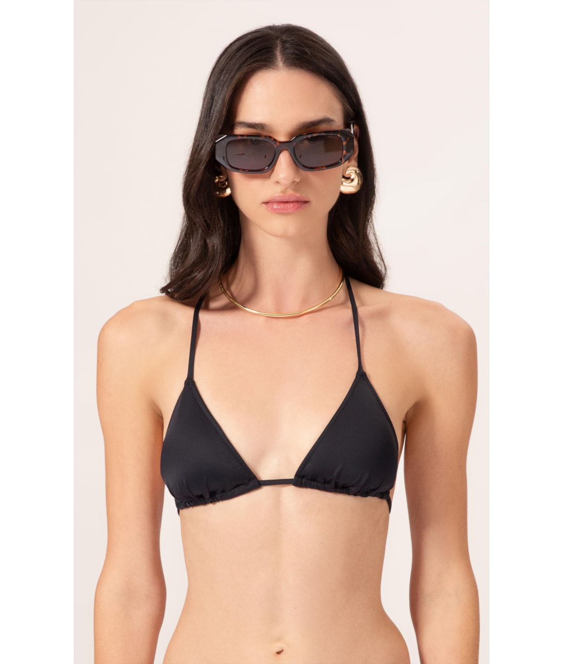 Top Cortininha Draping Preto