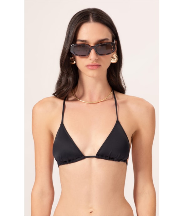 Top Cortininha Draping Preto