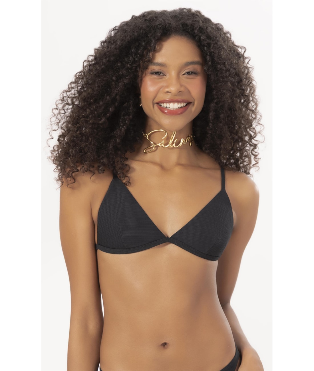 Top Cortininha Fixo Caribe Preto