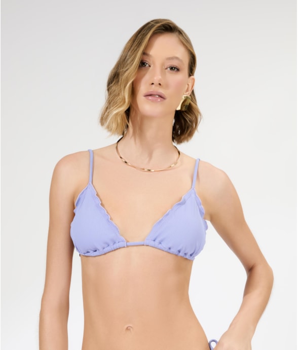 Top Cortininha Frufru Canelado Pacific Old Purple