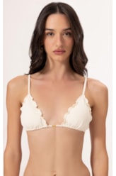 Top Cortininha Frufru Clássicos Off White