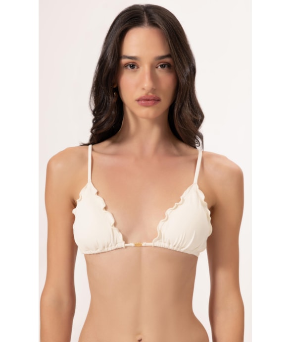 Top Cortininha Frufru Clássicos Off White
