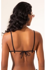 Top Cortininha Frufru Clássicos Preto