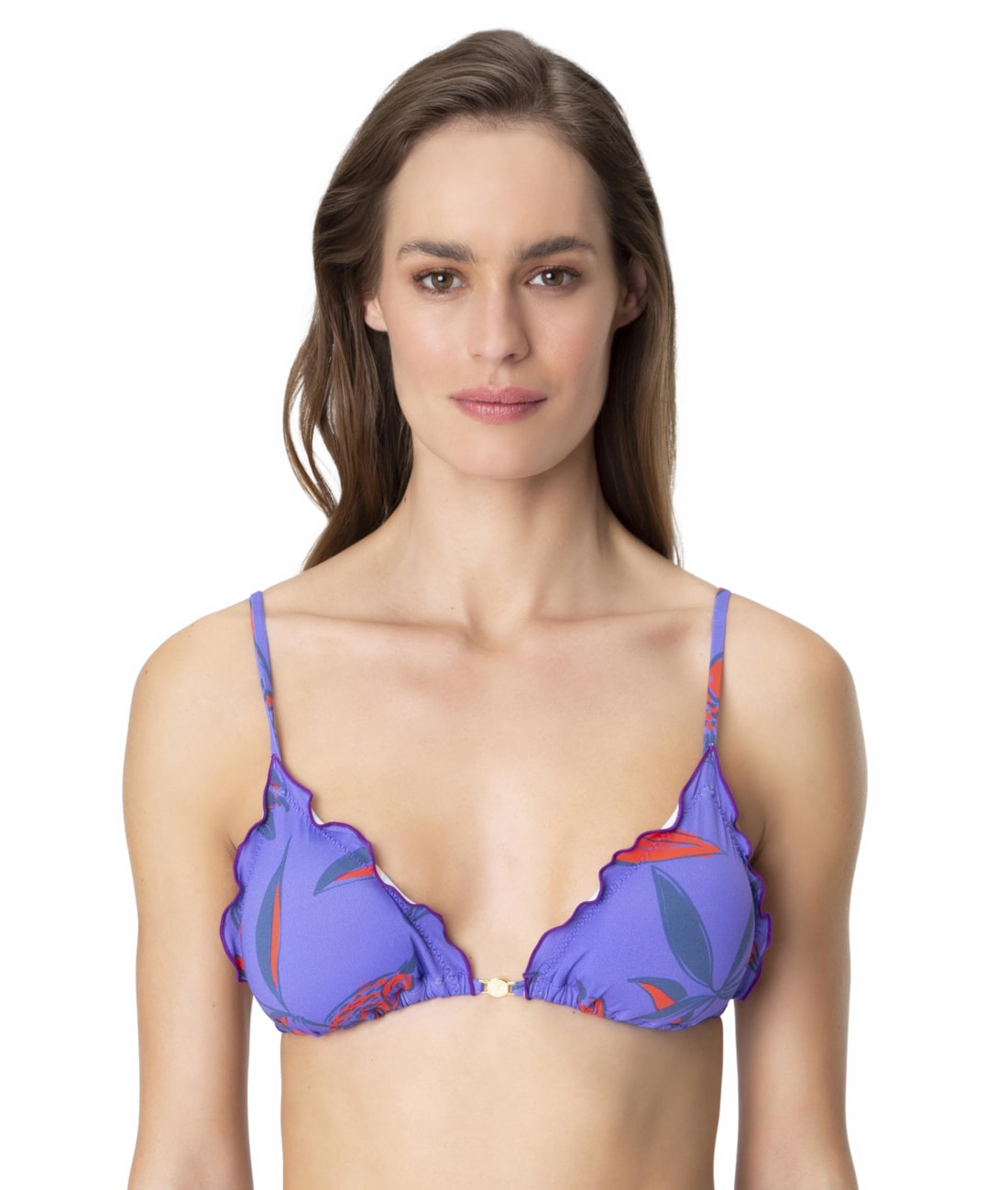 Top Cortininha Frufru Cuco Lavanda