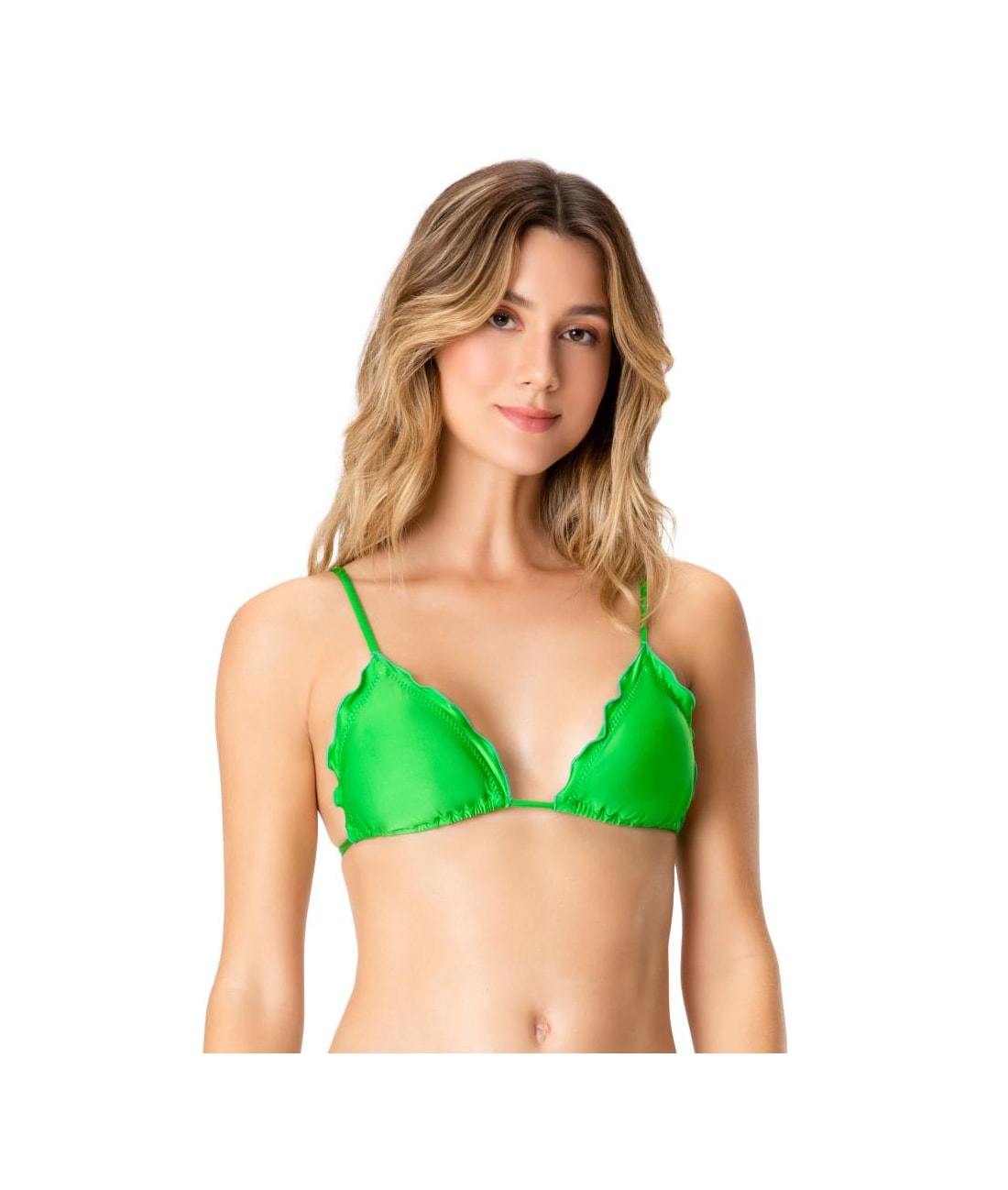 Top Cortininha Frufru Fly Verde Maçã