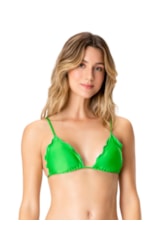 Top Cortininha Frufru Fly Verde Maçã