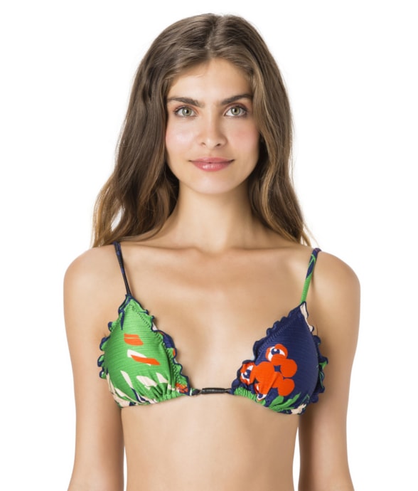 Top Cortininha Frufru Guarana Estampado