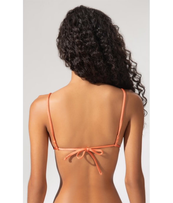 Top Cortininha Frufru Le Soleil Salmao