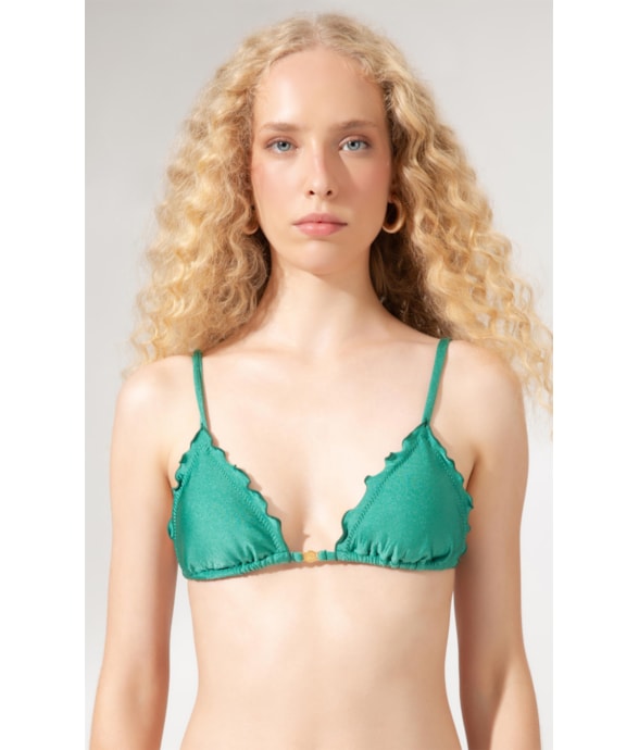 Top Cortininha Frufru Le Soleil Verde Claro