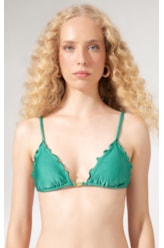 Top Cortininha Frufru Le Soleil Verde Claro