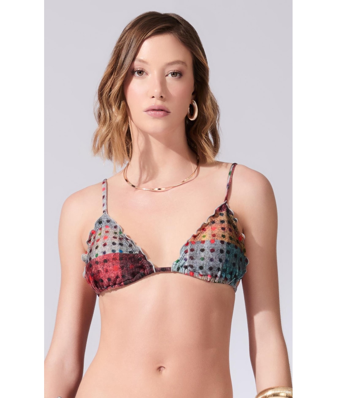 Top Cortininha Frufru San Francisco Areia