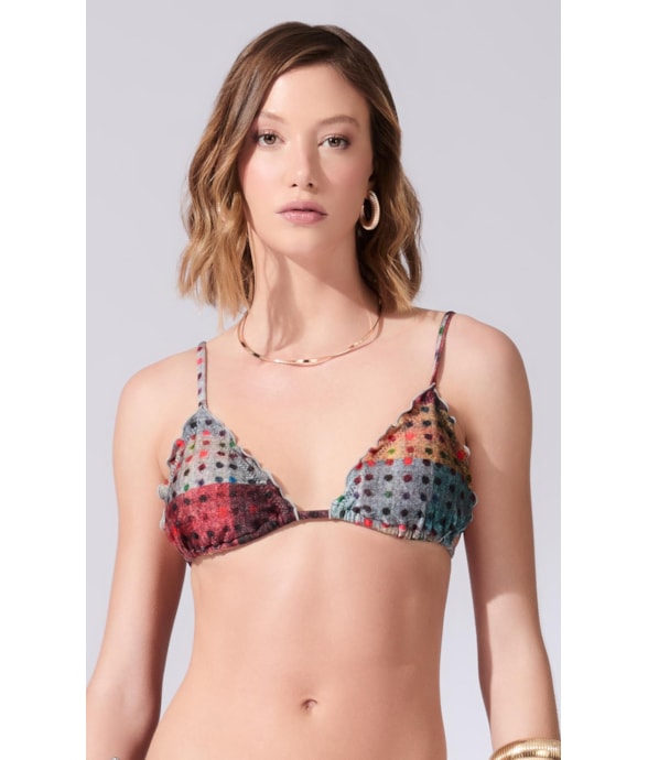 Top Cortininha Frufru San Francisco Areia