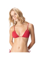 Top Cortininha Ilhós Maré Vermelho