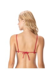 Top Cortininha Ilhós Maré Vermelho