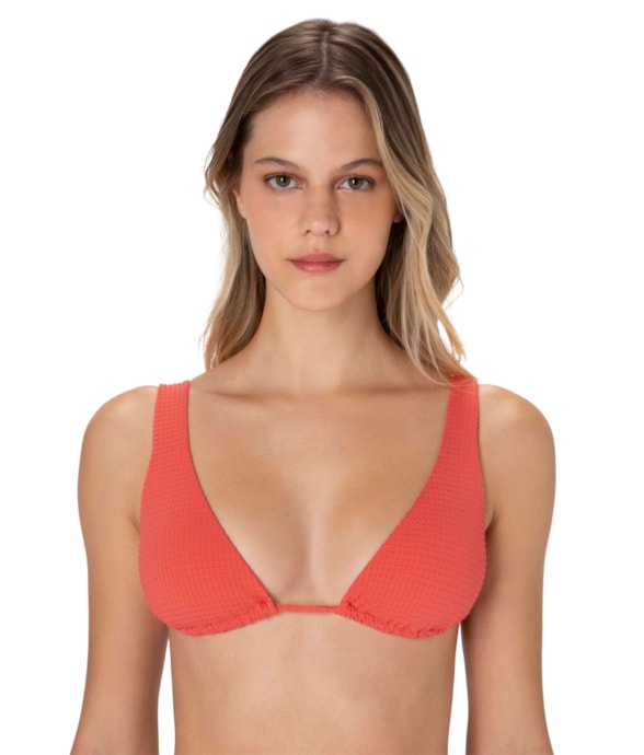Top Cortininha Largo Dots Coral
