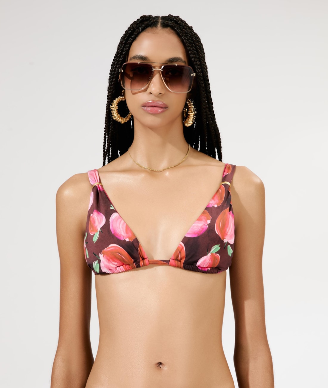 Top Cortininha Lenço Passador Pomme Vinho