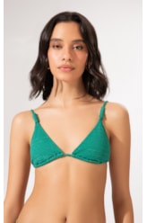Top Cortininha Listrado Oásis Verde Escuro
