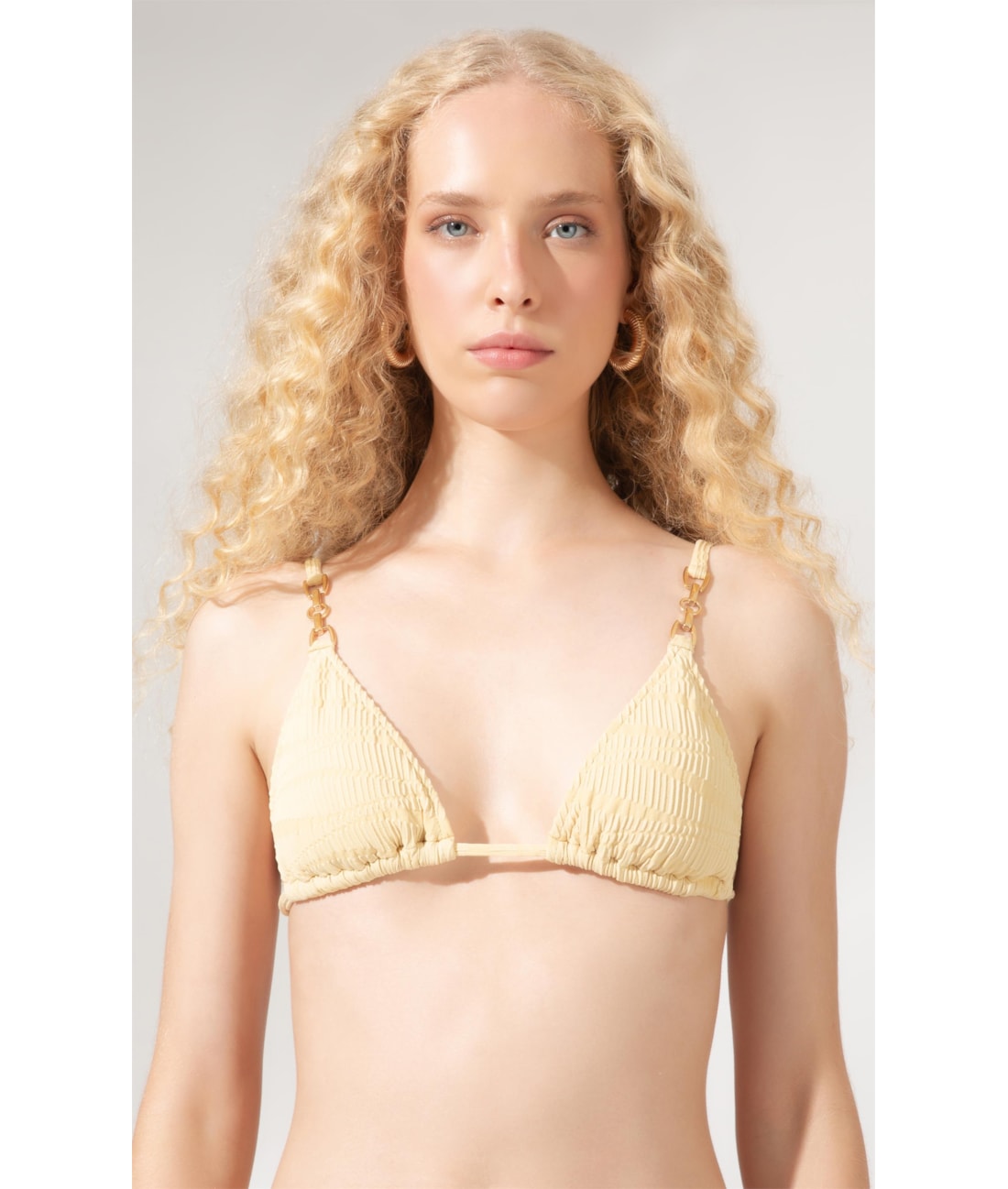 Top Cortininha Marée Amarelo Manteiga