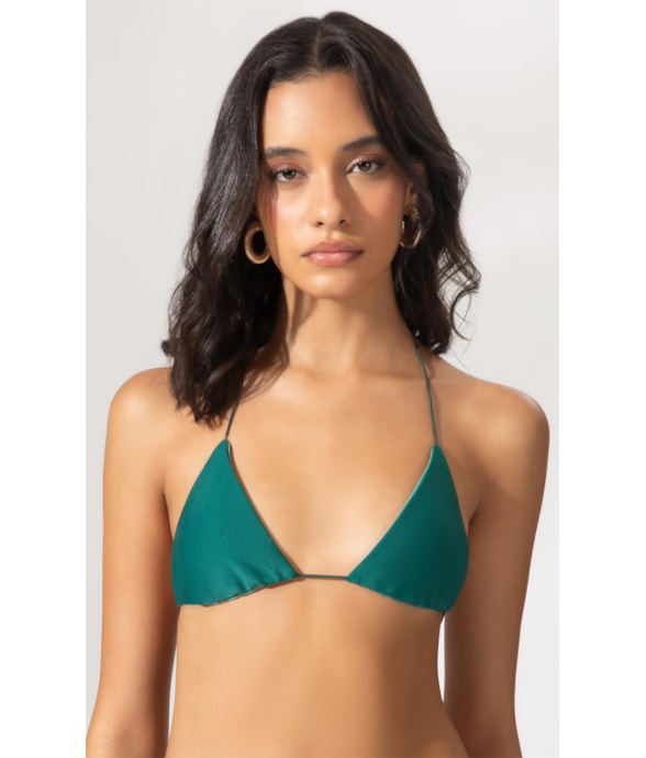 Top Cortininha Minimal Verde Escuro