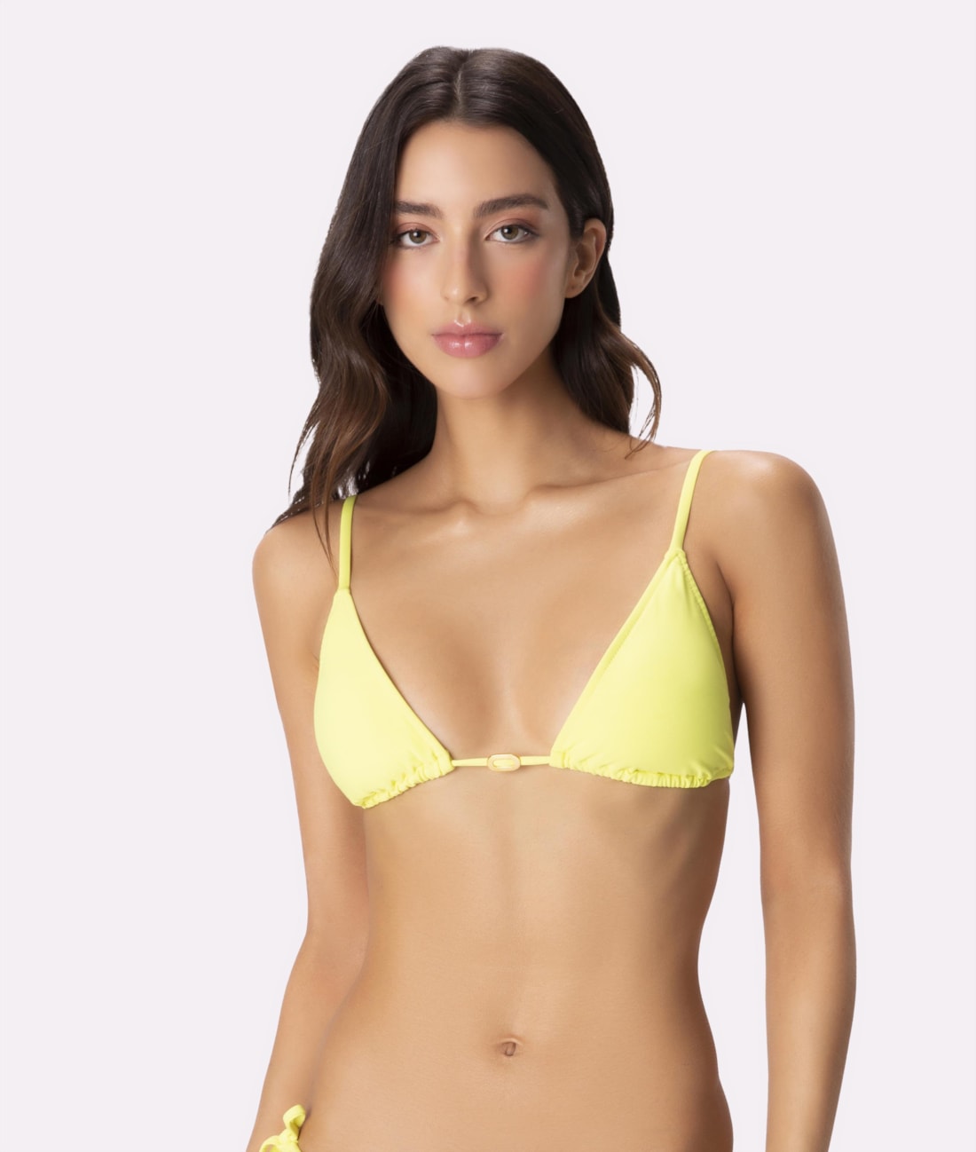 Top Cortininha Neon Amarelo