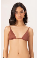 Top Cortininha Nuage Marrom