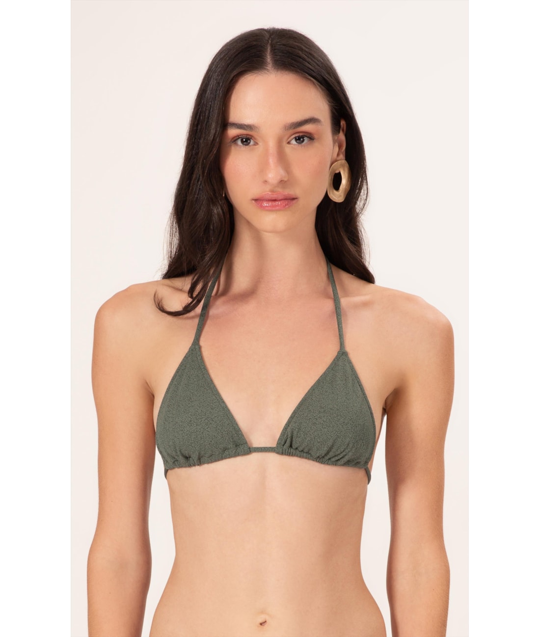 Top Cortininha Rolotê Bobby Verde Militar