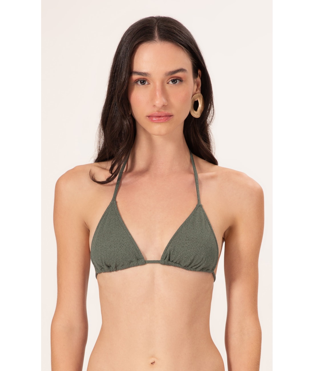 Top Cortininha Rolotê Bobby Verde Militar