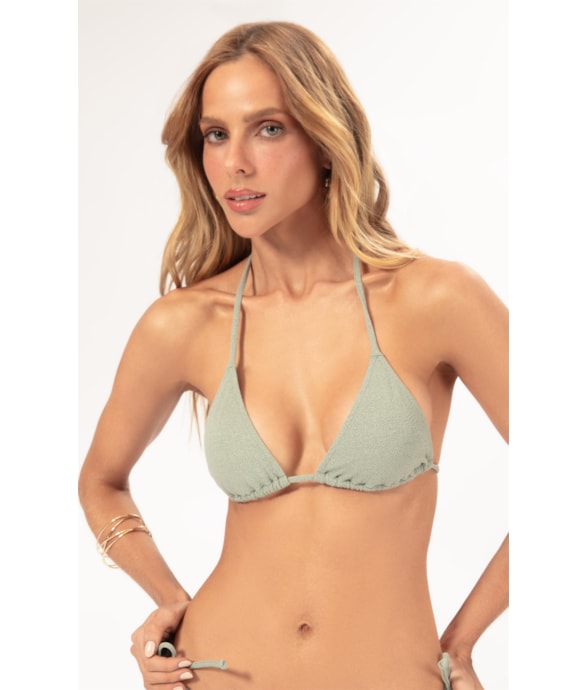 Top Cortininha Rolote Bobby Verde Oliva