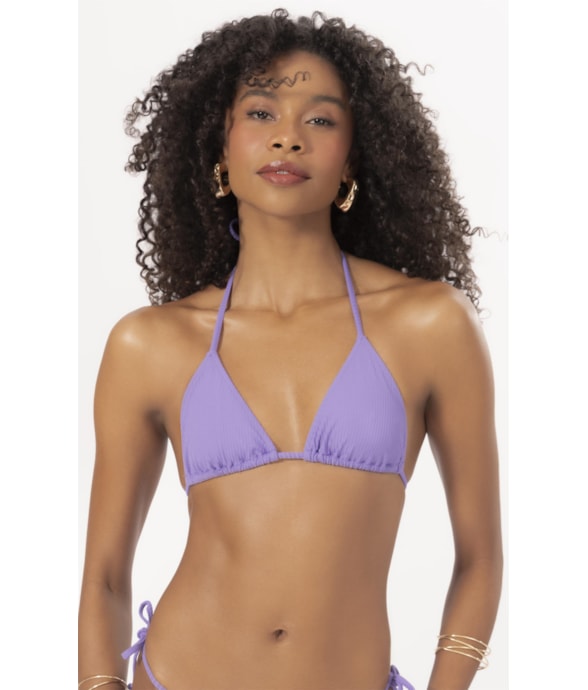 Top Cortininha Rolotê Canelado Geo Violeta