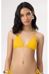 Top Cortininha Rolotê Clássicos Mostarda