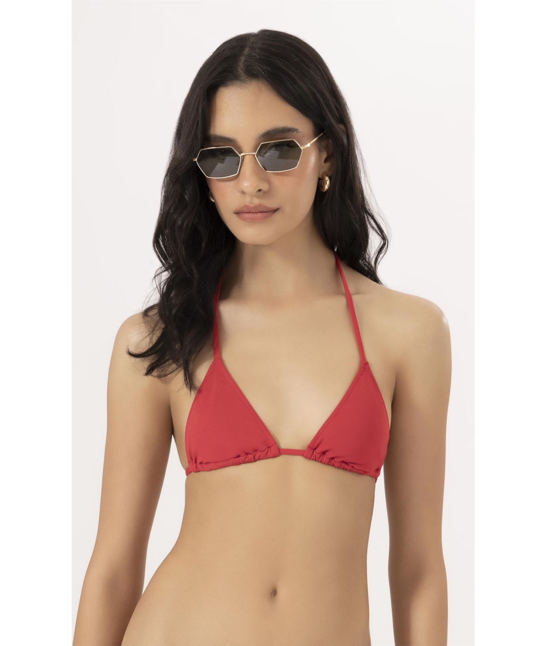 Top Cortininha Rolotê Clássicos Vermelho