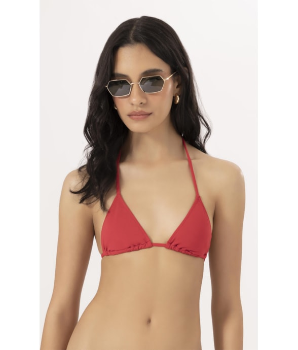 Top Cortininha Rolotê Clássicos Vermelho