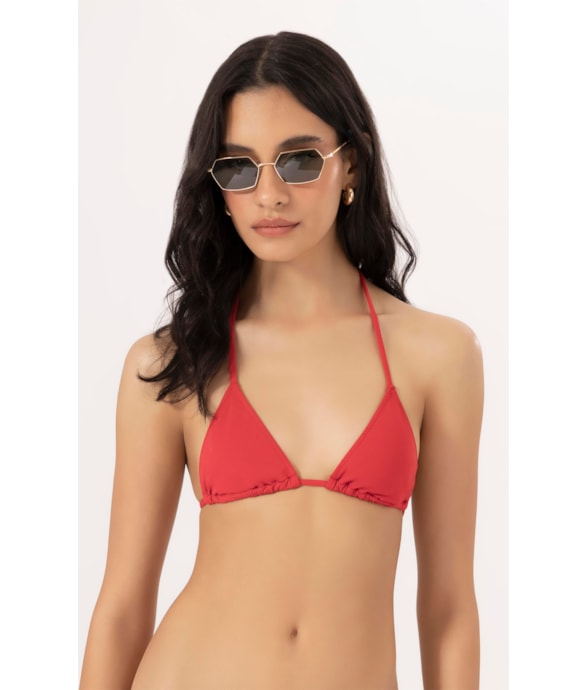 Top Cortininha Rolotê Clássicos Vermelho