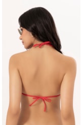 Top Cortininha Rolotê Clássicos Vermelho