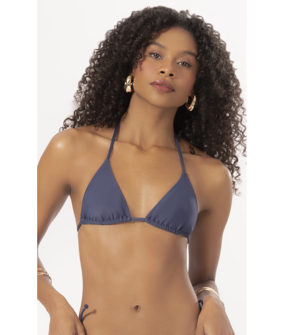Top Cortininha Rolotê Dark Navy