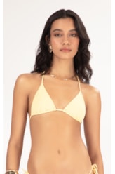 Top Cortininha Rolotê Fluid Amarelo Manteiga