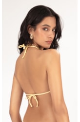 Top Cortininha Rolotê Fluid Amarelo Manteiga