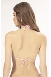 Top Cortininha Rolotê Fluid Rosa