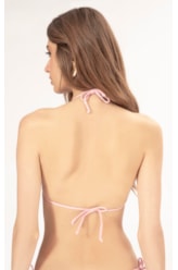 Top Cortininha Rolotê Fluid Rosa