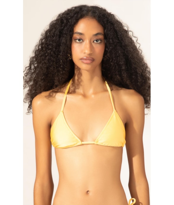 Top Cortininha Rolotê Le Soleil Amarelo Claro