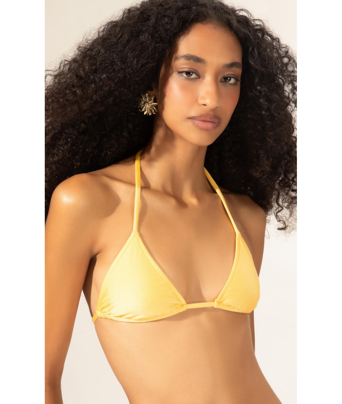Top Cortininha Rolotê Le Soleil Amarelo Claro