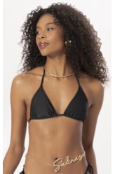 Top Cortininha Rolotê Le Soleil Preto