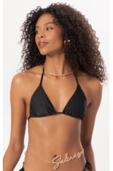 Top Cortininha Rolotê Le Soleil Preto